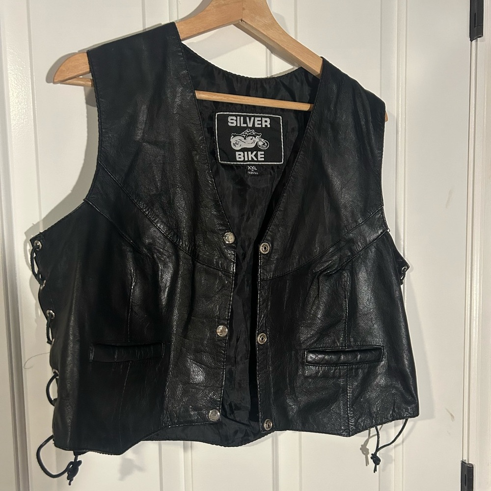 Black Leather Vest